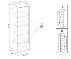 Kaappi Halmar Mobius 1D 179, Ruskea/sininen -NORE Kalusteet Myymälä kaappi halmar mobius 1d 179 ruskeasininen c9f21 halvempi reference