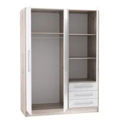 Forte Kaappi Jupiter JPTS84, Valkoinen / Tammi 8 Forte Kaappi Jupiter JPTS84, Valkoinen / Tammi -NORE Kalusteet Myymälä kaappi jupiter jpts84 valkoinen tammi 51a5a netistai reference