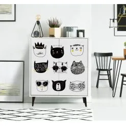 Kaappi Kalune Design 869 (I), 111 Cm, Valkoinen/musta -NORE Kalusteet Myymälä kaappi kalune design 869 i 111 cm d1571 halvempi reference