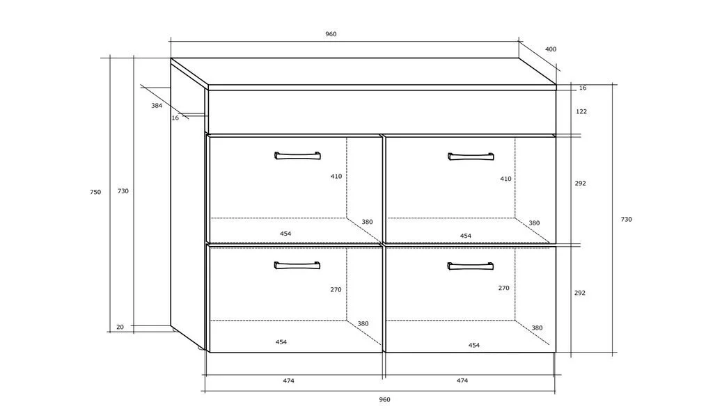 Meblocross Kaappi Magic, Valkoinen. 2 Meblocross Kaappi Magic, Valkoinen. - Image 2