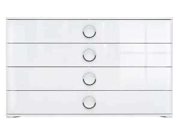 Black Red White Kaappi Roksana II 4S, Valkoinen. 1 Black Red White Kaappi Roksana II 4S, Valkoinen.