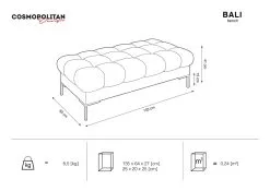 Kahden Hengen Penkki Cosmopolitan Design Bali, Harmaa/kullanvärinen -NORE Kalusteet Myymälä kahden hengen penkki cosmopolitan design bali harmaakullanvarinen 9d02c netistai reference