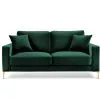 Kahden Hengen Samettisohva Kooko Home Poeme, Tummanvihreä