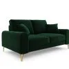 Kahden Istuttava Sohva Mazzini Sofas Madara, Veluuri, Väri Tummanvihreä/kultainen