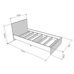 Kalune Design 550 Sänky, Valkoinen -NORE Kalusteet Myymälä kalune design 550 sanky valkoinen 054a0 palaute reference