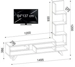 Kalune Design 731 (II), Valkoinen TV-taso -NORE Kalusteet Myymälä kalune design 731 ii valkoinen tv taso b6969 palaute reference