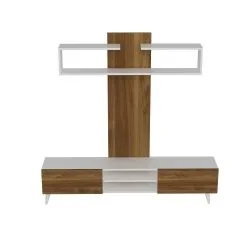 Kalune Design 745 (III), Valkoinen / Ruskea Tv-taso