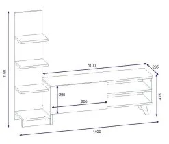 Kalune Design 756 (II), Valkoinen TV-pöytä 9 Kalune Design 756 (II), Valkoinen TV-pöytä -NORE Kalusteet Myymälä kalune design 756 ii valkoinen tv poyta b308b halvempi reference