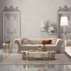 Kalune Design Bianca Kolmipaikkainen Sohva, Beige -NORE Kalusteet Myymälä kalune design bianca kolmipaikkainen sohva beige 9dd91 palaute reference