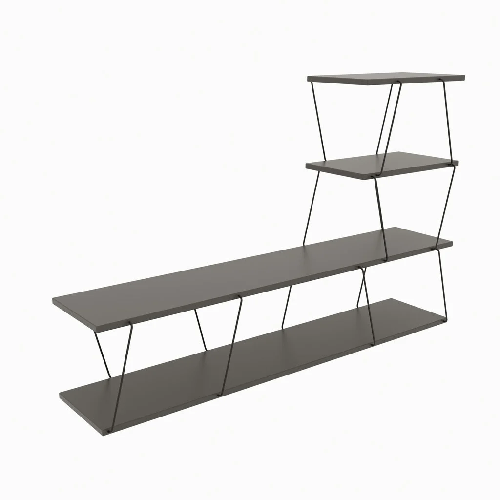 Kalune Design Ilgaz Tv-pöytä, Harmaa 1 Kalune Design Ilgaz Tv-pöytä, Harmaa