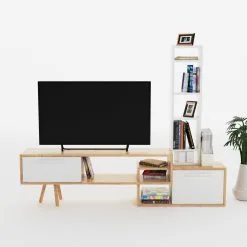 Kalune Design Lagomood Manzara Säilytysjärjestelmä, Valkoinen/ruskea