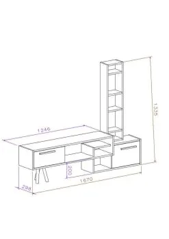 Kalune Design Lagomood Manzara Säilytysjärjestelmä, Valkoinen/ruskea -NORE Kalusteet Myymälä kalune design lagomood manzara sailytysjarjestelma valkoinenruskea da6aa netistai reference