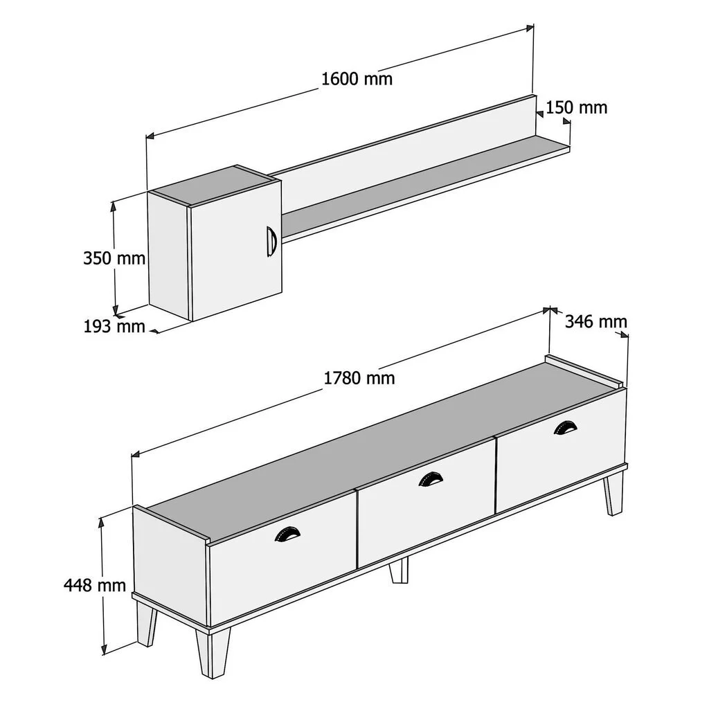 Kalune Design Sumer E4030 Kaluste, Ruskea / Musta 2 Kalune Design Sumer E4030 Kaluste, Ruskea / Musta - Image 2
