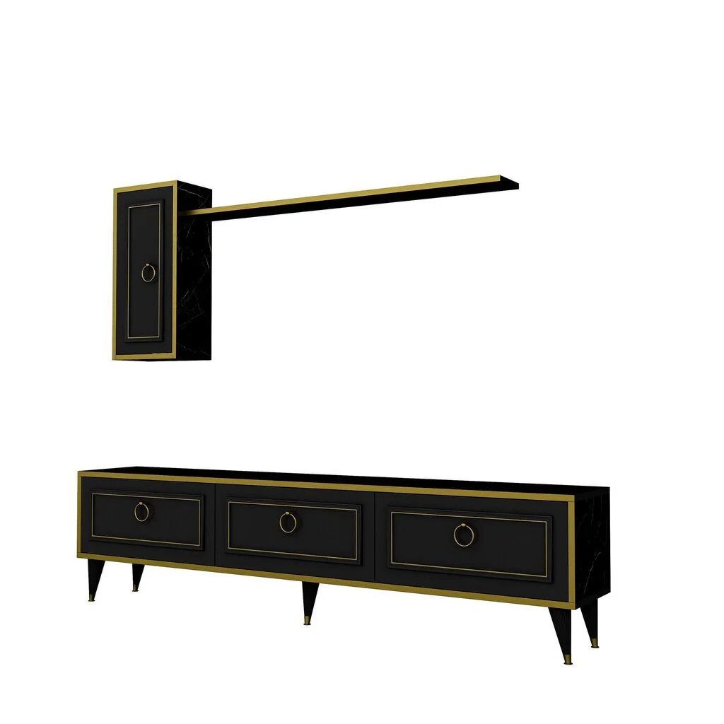 Kalune Design Vals-setti, Mustan /kullan Värinen 1 Kalune Design Vals-setti, Mustan /kullan Värinen