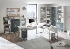 Black Red White Kappi Office Lux 3S, Harmaa -NORE Kalusteet Myymälä kappi office lux 3s harmaa 71aef halvempi reference