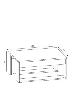 Sohvapöytä Kalune Design 756, Ruskea/valkoinen -NORE Kalusteet Myymälä kavos staliukas kalune design 756 rudasbaltas d750a netistai reference