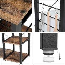 Keittiöhylly - KAAPPI KKS90X, Ruskea/musta -NORE Kalusteet Myymälä keittiohylly kaappi kks90x ruskeamusta 750b8 netistai reference