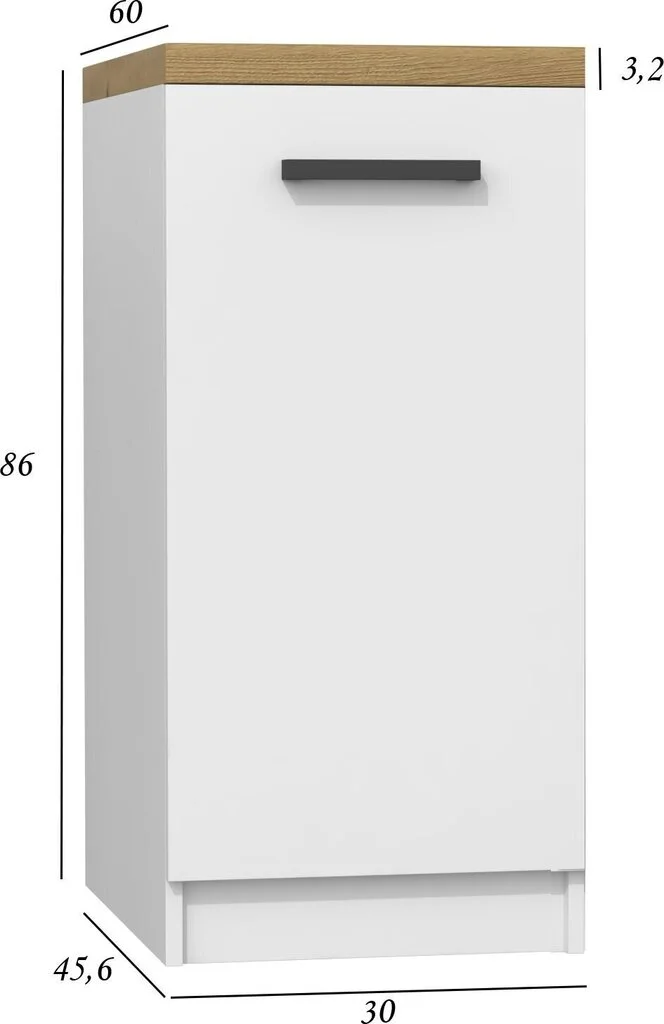 Keittiökaappi D-30/82, Valkoinen 5 Keittiökaappi D-30/82, Valkoinen - Image 5