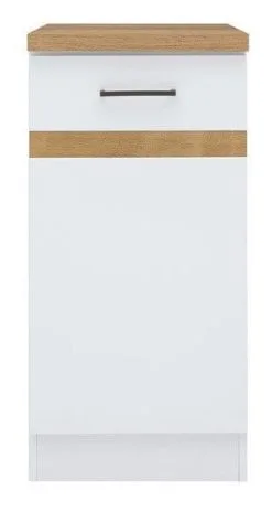 Black Red White Keittiökaappi Junona Line 40/82, Oikea, Valkoinen