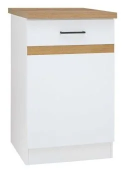 Black Red White Keittiökaappi Junona Line D1D / 50/82, Valkoinen / Tammi -NORE Kalusteet Myymälä keittiokaappi junona line d1d 5082 valkoinen tammi bad2c netistai reference