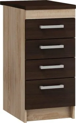 Meblocross Keittiökaappi Milo S40 / 4SZ, Tammi