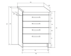 Meblocross Keittiökaappi Milo S60 / 4SZ, Tammi -NORE Kalusteet Myymälä keittiokaappi milo s60 4sz tammi 55a09 hinta reference