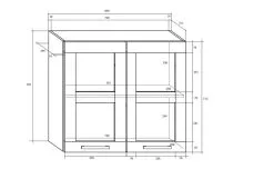 Meblocross Keittiökaappi Polo W80PN, Tammi -NORE Kalusteet Myymälä keittiokaappi polo w80pn tammi 31f20 hinta reference