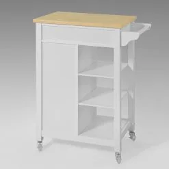 Keittiökaappi Pyörillä SoBuy FKW46-WN, Valkoinen -NORE Kalusteet Myymälä keittiokaappi pyorilla sobuy fkw46 wn valkoinen 7f232 palaute reference