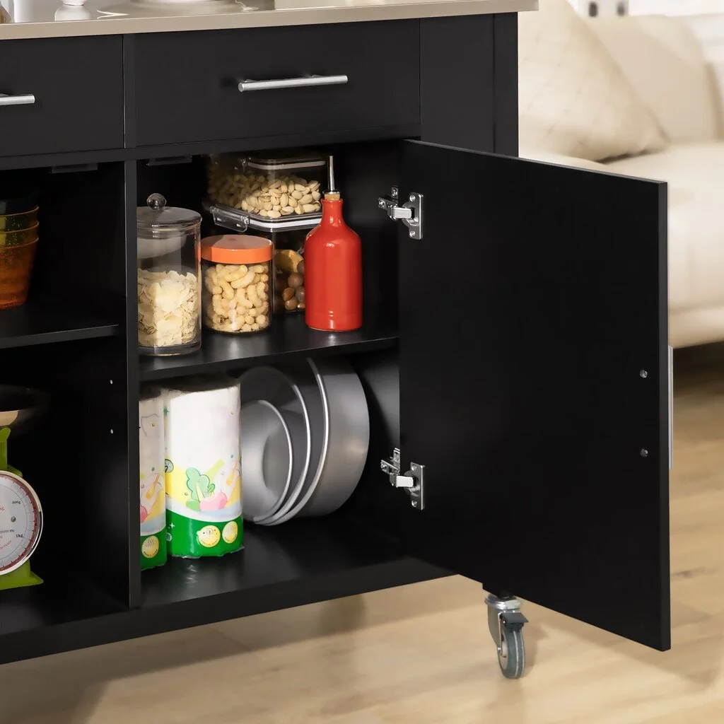 Keittiökaappi SoBuy FKW108-SCH, Musta 6 Keittiökaappi SoBuy FKW108-SCH, Musta - Image 6