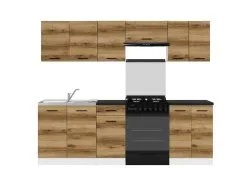 Black Red White Keittiökalusteet BRW Junona Line 240, Vaaleanruskea.