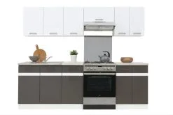 Black Red White Keittiökalusteet BRW Junona Line 240, Valkoinen/harmaa