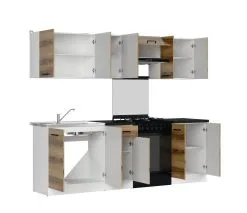 Black Red White Keittiökalusteet BRW Junona Line 240, Valkoinen/harmaa -NORE Kalusteet Myymälä keittiokalusteet brw junona line 240 valkoinenharmaa 50c25 halvempi reference