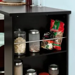 SoBuy Keittiön Bistrobaaripöytä Ja Säilytyshylly, FWT17-SCH, Musta -NORE Kalusteet Myymälä keittion bistrobaaripoyta ja sailytyshylly fwt17 sch musta d9973 palaute reference