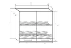 Meblocross Keittiön Kaappi Astiatelineellä Polo W80S, Tammi -NORE Kalusteet Myymälä keittion kaappi astiatelineella polo w80s tammi bfb74 hinta reference