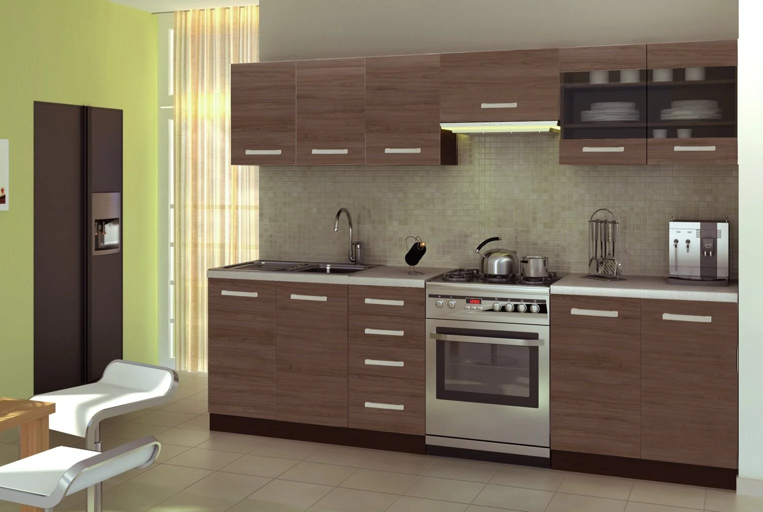 Keittiön Kaappisarja Halmar Amanda, Ruskea 1 Keittiön Kaappisarja Halmar Amanda, Ruskea