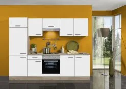 Keittiön Kaappisarja Jaka Optikompakt Zamora, 270 Cm, Valkoinen/ruskea