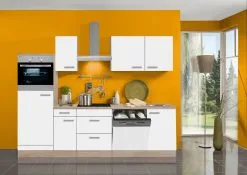 Keittiön Kaappisarja Jaka Optikompakt Zamora, 270 Cm, Valkoinen/ruskea