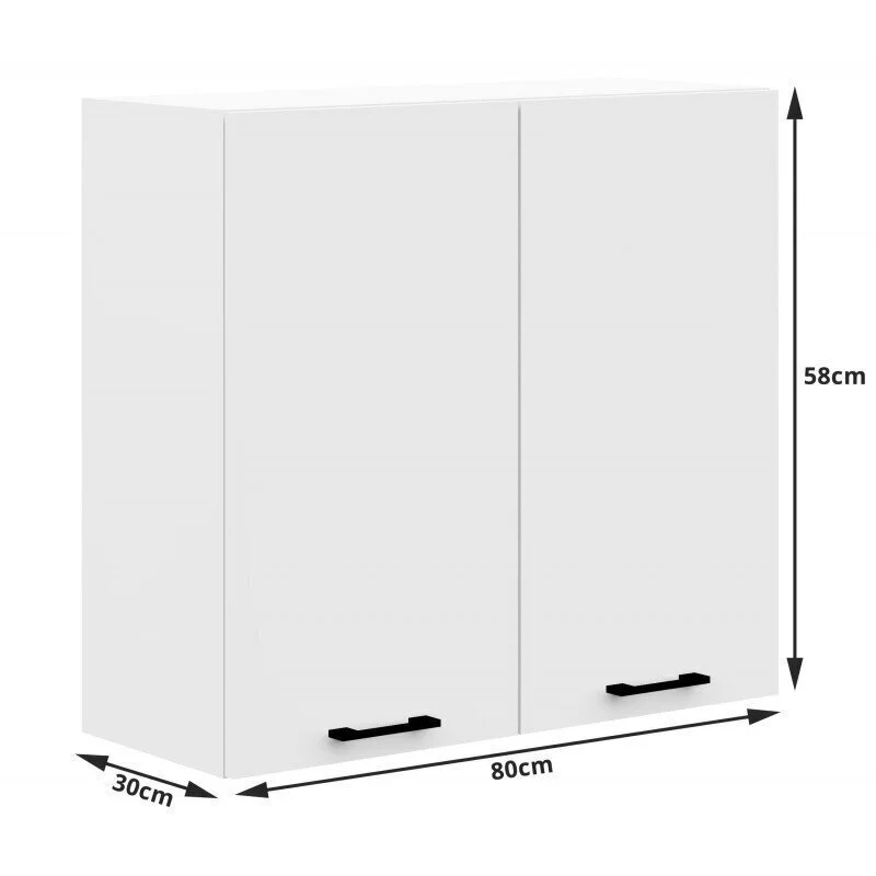 Keittiön Kaappisarja NORE Oliwia 3 M, Valkoinen 4 Keittiön Kaappisarja NORE Oliwia 3 M, Valkoinen - Image 4