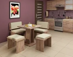 Meblocross Keittiön Penkki Bond, Ruskea / Kerma -NORE Kalusteet Myymälä keittion penkki bond ruskea kerma bb308 palaute reference