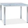 Signal Meble Keittiön Pöytä Damar II, Valkoinen / Kromi