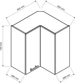 Stolkar Keittiön Seinään Kiinnitettävä Kulmakaappi PAULA WRN P/L, Valkoinen 8 Stolkar Keittiön Seinään Kiinnitettävä Kulmakaappi PAULA WRN P/L, Valkoinen -NORE Kalusteet Myymälä keittion seinaan kiinnitettava kulmakaappi paula wrn pl 685c4 netistai reference
