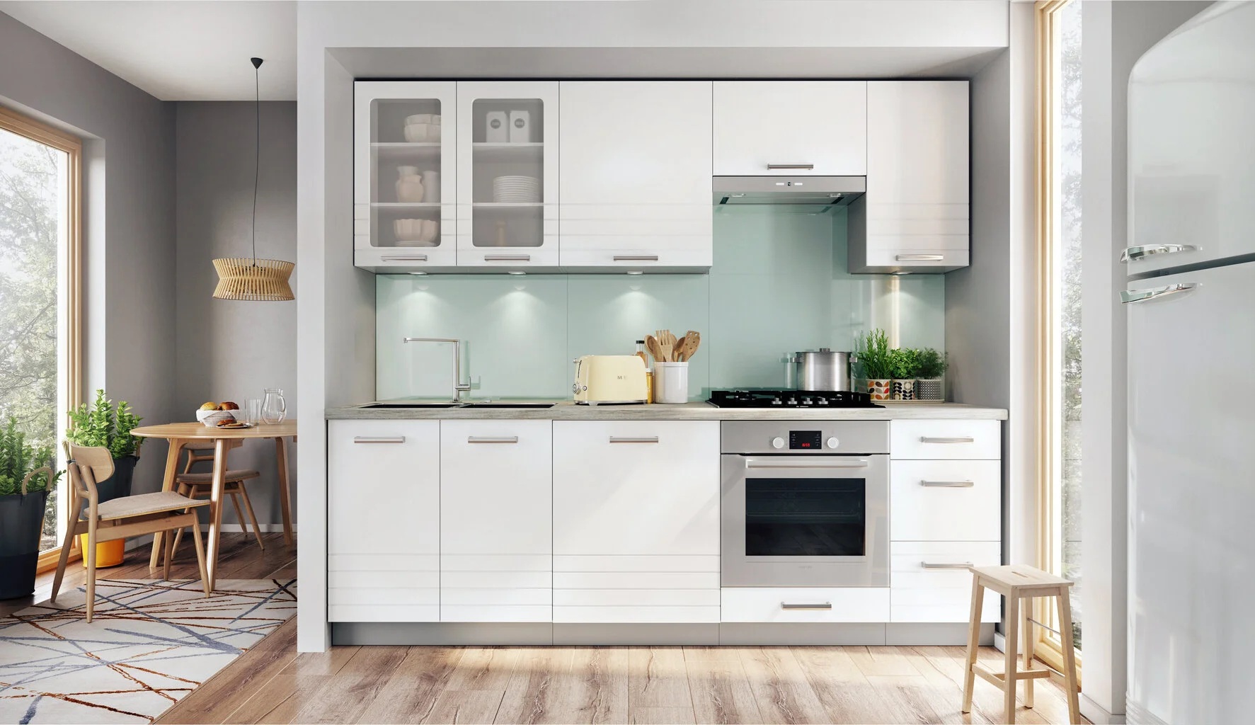 Stolkar Keittiön Seinään Kiinnitettävä Kulmakaappi PAULA WRN P/L, Valkoinen 4 Stolkar Keittiön Seinään Kiinnitettävä Kulmakaappi PAULA WRN P/L, Valkoinen - Image 4