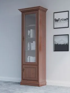 Black Red White Kent 1D -vitriinikaappi, 70,5 X 204,5 X 43 Cm, Oikeanpuoleinen, Kastanja -NORE Kalusteet Myymälä kent 1d vitriinikaappi 705 x 2045 x b5224 netistai reference