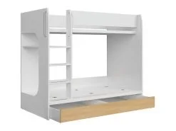 Black Red White Kerrossänky BRW Nandu, 80x190 Cm, Valkoinen/ruskea. -NORE Kalusteet Myymälä kerrossanky brw nandu 80x190 cm valkoinenruskea 3c028 palaute reference