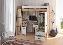 Kerrossänky Meblocross Smyk L, 80x200 Cm, Tammi/valkoinen -NORE Kalusteet Myymälä kerrossanky meblocross smyk l 80x200 cm tammivalkoinen 12f39 palaute reference