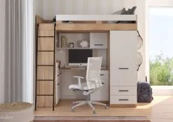 Kerrossänky Meblocross Smyk L, 80x200 Cm, Tammi/valkoinen -NORE Kalusteet Myymälä kerrossanky meblocross smyk l 80x200 cm tammivalkoinen c451a halvempi reference