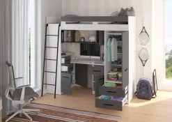 Kerrossänky Meblocross Smyk P, 80x200 Cm, Harmaa/valkoinen -NORE Kalusteet Myymälä kerrossanky meblocross smyk p 80x200 cm harmaavalkoinen 4c063 palaute reference