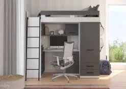 Kerrossänky Meblocross Smyk P, 80x200 Cm, Harmaa/valkoinen -NORE Kalusteet Myymälä kerrossanky meblocross smyk p 80x200 cm harmaavalkoinen cd2e8 halvempi reference