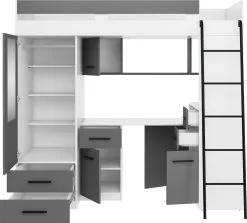 Kerrossänky Meblocross Smyk P, 80x200 Cm, Harmaa/valkoinen -NORE Kalusteet Myymälä kerrossanky meblocross smyk p 80x200 cm harmaavalkoinen e2717 hinta reference