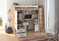 Kerrossänky Meblocross Smyk P, 80x200 Cm, Tammi/valkoinen -NORE Kalusteet Myymälä kerrossanky meblocross smyk p 80x200 cm tammivalkoinen a3746 palaute reference